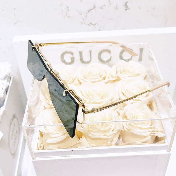 Authentic Gucci 56MM Flip-Up Rectangular Optical Unisex Sunglasses - Picture 9 of 13